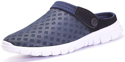 Uomo Donna Zoccoli Spiaggia Giardino Pantofole Scarpe da Mare Estate Sandali Scarpette Unisex Clogs Sabot Ciabatte, Profondo Blu, 44 EU