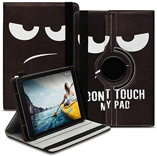 Nauci Tablet Hülle kompatibel mit Medion Lifetab E10421 E10420 E10440 Tasche Schutzhülle Case Universal Cover aus Kunst-Leder Standfunktion 360° Drehbar praktische Standfunktion