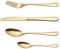 Ensemble de couverts en acier inoxydable plaqué titane, 16 couverts en or, convient pour 4 personnes. (or)