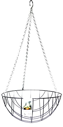 Esschert Design Hängekorb aus Metall, 30,5 cm, Schwarz