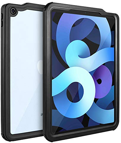 Custodia impermeabile per iPad Air 4th Gen 2020 10,8 pollici, protezione subacquea antipolvere antiurto con protezione integrale a 360°, custodia per iPad Air 4a generazione con cordino e cavalletto
