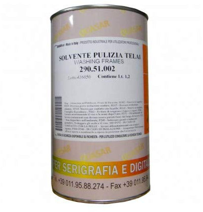 CPL Fabbrika Líquido disolvente 52 SP para la limpieza de marcos serigráficos. 1,2 litros para tintas Plastisol y con disolvente.