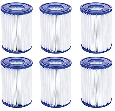 WuYan Filtro per Piscina 6 Confezione Compatibile per la Migliore Cartuccia II, vasche idromassaggio sostitutive Filtro Compatibile con la Pompa del Filtro Lay Z Spa