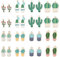 PH PandaHall 48pcs 8 Styles Cactus Tropical Charms, Pflanze Emaille Charms Anhänger Sommer Wüste Pflanze Emaille Dangle Perlen Für Halskette Armband Ohrringe DIY Schmuckherstellung