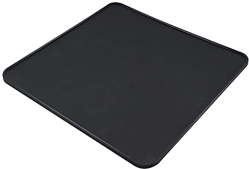 CreepyParty Tampermatte Silikon Tamping Matte Kaffee Stützteppich für Siebträger Barista Espresso Zubehör Fuer Kaffeemaschine Eben Schwarz