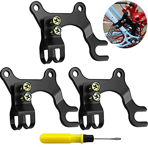 Benaton 3 Stück Scheibenbremsen Halterung Rahmen Schwarz, Mountainbike Scheibenbremse Adapter, Fahrrad Stahl Scheibenbremse Halterung Rahmen, Mit Schraubenzieher, Für Fahrradmodifikation(22mm)