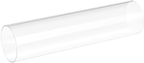 sourcing map PVC Transparent Rohr, Innendurchmesser 46mm Durchmesser 50mm LÄNGE 200mm Acryl Kunststoffrohr für Lampenbau, Stehlampen, Möbel