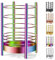 Rainbow Küchenutensilienhalter für Küchentheke, Edelstahl-Utensiliengefäße, Rainbow Titanium-Beschichtung Utensilien-Aufbewahrungs-Caddy-Organizer, Kochutensilien-Halter (Regenbogen/7,4''x5,2'')