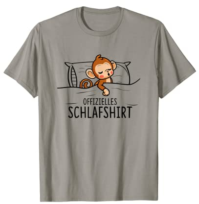 Offizielles Monkey Schlafshirt Schlafanzug Affe Schimpanse T-Shirt