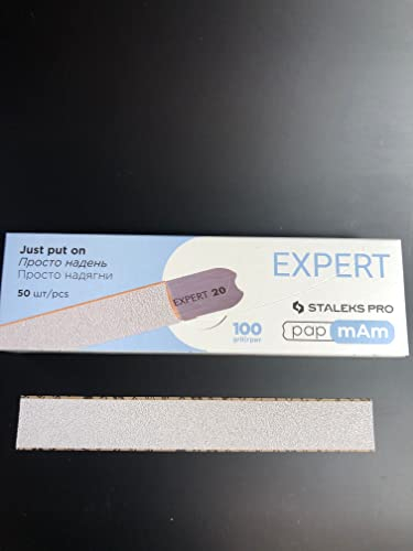PapmAm Einwegfeile für gerade Nagelfeile Staleks Pro Expert 22, Körnung 100/150/180/240, 50 Stück (Körnung 100)