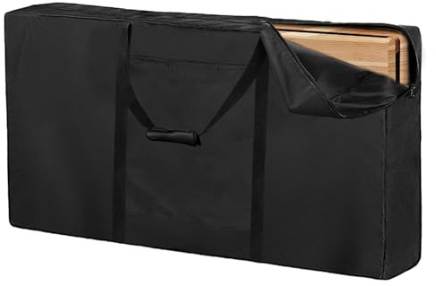 Andacar Cornhole Carrying Case, Professional Bean Bags for Cornhole Game Corn Hole with Bags Boards Carrying Bag Regulation Cornhole Board Covers Black - 48 L×9.5 W×24 H
