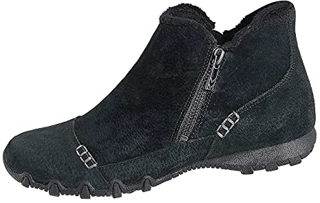 NOAGENJT stivali moto donna tacco black platform boots short boots for women no heel stivali estivi donna morbidi indiani stivali donna texani bassi Stivaletti casual Nero 17.44