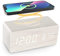 SPORTARC Bedside Wireless Charging Radio Alarm Clock with Dimmable LED Display - Non Ticking Mains Powered Dual Alarm Clock with USB Charger