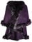 ZLYC Damen Winter Kunstpelz Poncho Strick Schal Stola Warm Cape Cardigan(Violett)
