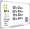 ZENO Whiteboard | Large Magnetic Whiteboard with Pen Tray | Office Board | Aluminium Trim | Includes 4 Pens, Eraser & 4 Magnets | Easy to Install | 50 x 35 cm