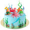 MGKEOUF 3D Ocean Theme Cake Decoration Toppers - Marine Life, Crabs, Tropical Fish, Turtles - Under the Sea Beach Theme for Birthday Baby Shower Party Supplies