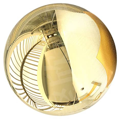 Milisten Boule De Réflexion Délicate Boule Réfléchissante Colorée Décoration De Jardin Extérieur Acier Inoxydable