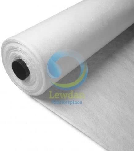 Lewdan Geotextile Membrane Non-Woven Fabric Fleece 4.5m x 10m 45m² Weed Prevention, Artificial Grass Underlay, Driveway Equestrian Applications