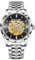 JewelryWe Herrenuhr Automatik Uhr Herren: 30m Wasserdicht Automatisch Mechanisch Armbanduhr Männer Leuchtend Skelett Militär Automatikuhr mit Silber Edelstahl Armband und Schwarz rundem Zifferblatt