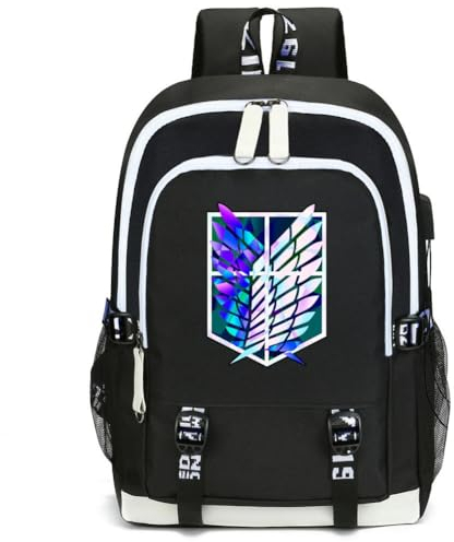LKY STAR Anime AOT Cosplay Rucksack Canvas Schultasche Laptop Schultasche Bookbag