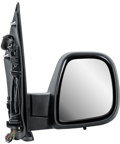 Außenspiegel Spiegel Rechts Beifahrerseite Seite Elektrisch und Beheizbar Manuelle Einklappbar Mattschwarz Abdeckung Kappe Für Citroen Jumpy Peugeot Expert Opel Vivaro Toyota ProAce 2016-2024