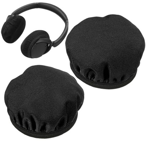 Reemplazo de Cubiertas y Almohadillas para Auriculares - Funda de Tela | Almohadillas Elásticas Lavables Reutilizables y Transpirables