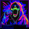 WEBEEDY Horrorgesicht Leuchten Im Dunklen Tapestry UV Reaktive Schädel Ästhetik Wandteppiche Halloween Leuchtende Kunst Poster Party Hintergrund Tapestry Für Wohnzimmer Urlaub Dekor 150x130cm