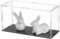 FINGERINSPIRE Vitrine Aus Acryl 20x8x10cm Modellvitrine Mit Gummis Vitrine Aus Acryl Mit Schwarzem Boden Transparente Schaukästen Zum Zusammenbauen Schauhalter Für Minifiguren Modelle