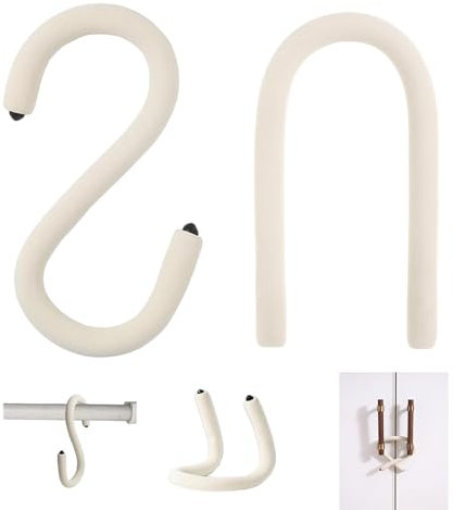 OULIGET Multifunctional Bendable Hanging Hooks,Flexible S Hook Hanger for Garage, Closet, Kitchen and Plants,Reusable Twist Wire Ties Soft Rod for Cupboard Lock and Phone Stand,2 Pieces