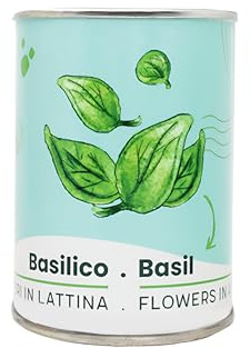iGreen Fiori in Lattina - Kit Coltivazione Fiore (Basilico) - Idea Regalo Ecosostenibile - 100% Made in Italy - Lattina in Alluminio con Semi di Pianta o Fiore Decorativo e Riciclabile