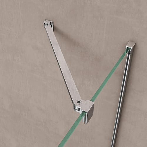 doporro Barre de Stabilisation pour Paroi de Douche 41cm Chromé Barre de Fixation Stabilisateur de cabine de douche avec Tête Rotative