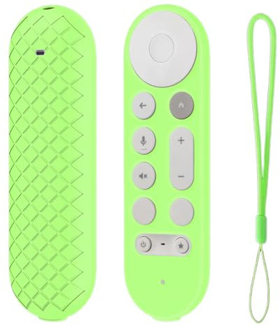 Fiorky Silicone Remote Case Anti-Slip Protective Cover with Lanyard Protective Controller Sleeve Skin TV Remote Control Case for Google TV Streamer 4K Remote