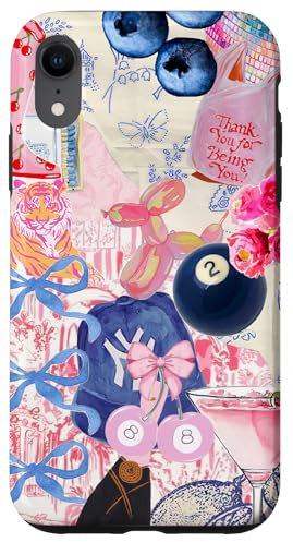iPhone XR Aesthetic Preppy Summer European Coquette Ball 8 Collage Case