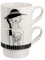 Gilde Handwerk Zweiteilige Stapeltasse Lady mit Hut
