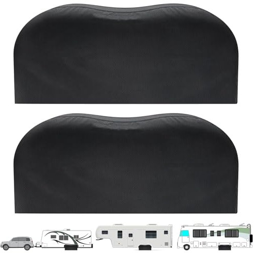 Inscrip Wohnmobil Anhänger Reifenabdeckungen, 2 Stück Doppelachse wasserdicht, Auto-Radabdeckung für LKW, Reiseanhänger, Camper, Reifenradschutz, Universell für alle Jahreszeiten (30-33 inch Dia)