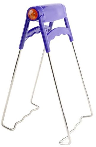 Qerutk Hot Plate Gripper Stainless Steel Dish Lifter Clips Folding Anti- Scald Air Fryer Pans Retriever Crockery Holder for Chef Gadgets Kitchen Tool