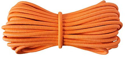 Cordon Élastique Rond - Bungee Shock Cord - 5 mm de diamètre - Orange Fluo - 10 mètres