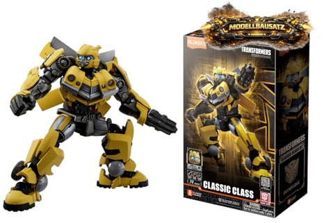 BLOKEES – Transformers Bumblebee Classic Class Bumblebee 02 Rise of the Beasts, Modellbausatz für Kinder ab 12 Jahren, bewegliche Figur mit 20 Gelenken, Stecksystem ohne Kleber, Sammelfigur