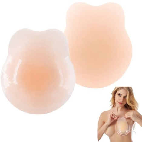 LKJAUOZ 1 Paio Coppe Adesive Push Up, Copricapezzoli Riutilizzabili, Reggiseno Invisibile, 12 Cm Sollevatore Invisibile Per Abiti, Costumi Da Bagno E Abiti Da Sposa - Nastro Mammario In Silicone - M
