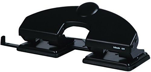 Esselte Group Q10 177035-BLEU - Perforadora (4 agujeros), color negro, 25 hojas