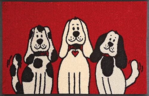 wash+dry Fußmatte, Three Dogs 50x75 cm, innen und außen, waschbar
