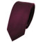 TigerTie - schmale Designer Krawatte in bordeaux rot weinrot einfarbig Uni Rips gemustert