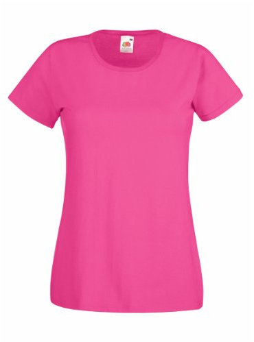 Fruit of the Loom SS050 - Camiseta para mujer rosa fucsia M