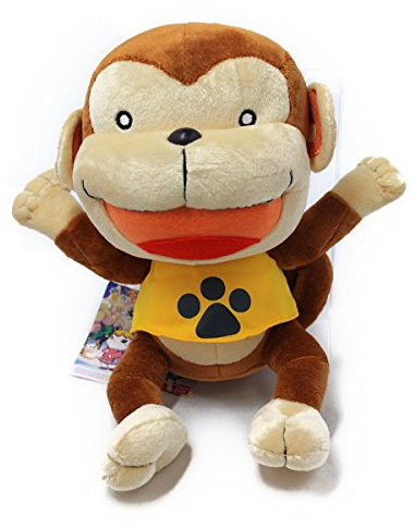 BANDAI Animal Crossing Plüschtier: Saruo Monkey (Affe) - Tier-Stofftier