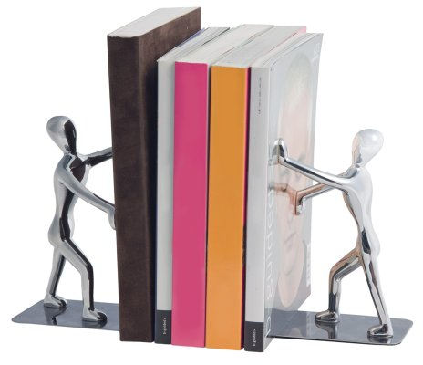Balvi Buchstütze Shadow Verchromt Bestehend aus 2 Bücherstützen Zink