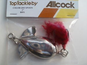 Allcock 2 Colorado Silver Copper Spoon Salmon Pike Lure