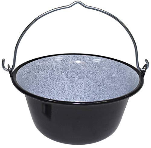 Ungarischer Gulaschkessel aus bruchsicherem Emaille Outdoor Camping Lagertopf Verschiedene Größen (10 Liter)