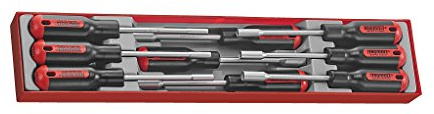 Teng Tools 9 Piece Nut Driver Set - TTXMDN, Silver