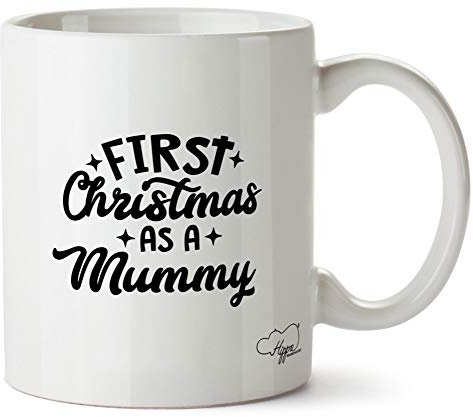 Hippowarehouse First Christmas as a Mummy Printed Mug Cup Ceramic 10oz