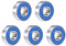 sourcing map 5stk Kugellager S608-2RS Edelstahl 8x22x7mm Doppelt Abgedichtet 608RS Lager